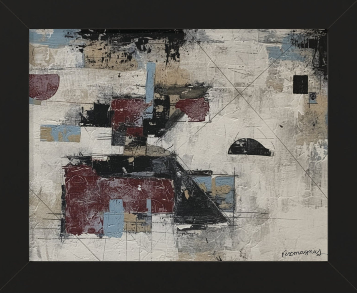 Abstract Framed Poster, Modern Wall Art Print By Vercmagnus
