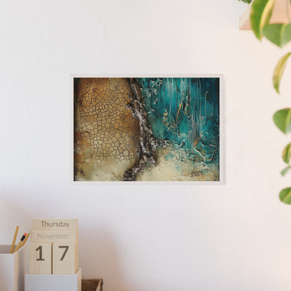 Rustic Framed Art Poster, Nature Inspired Wall Decor By QueenNoble