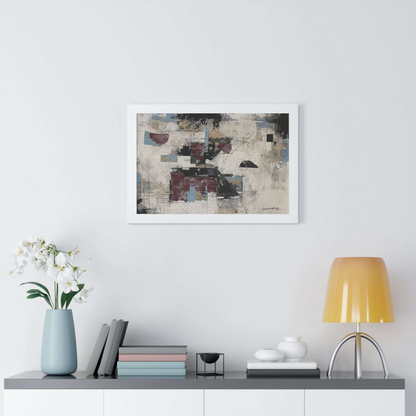 Abstract Framed Poster, Modern Wall Art Print By Vercmagnus
