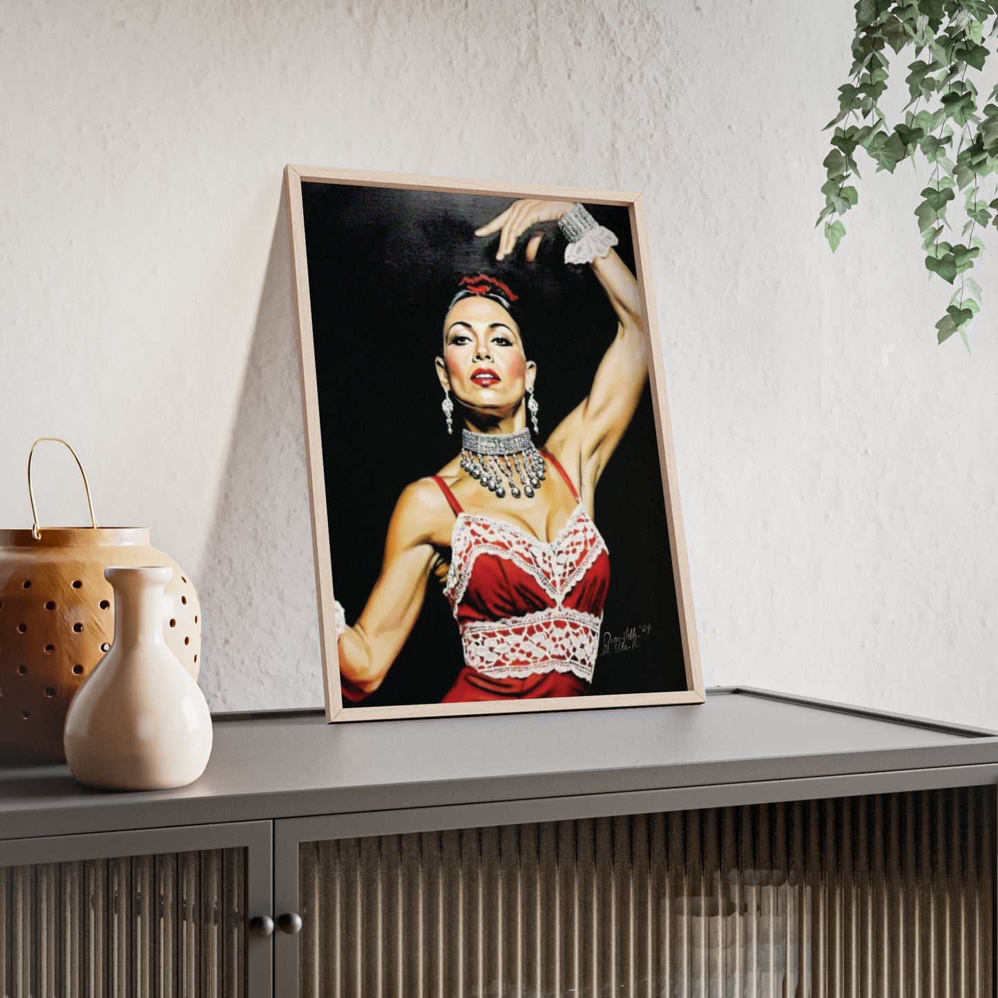 Flamenco Wall Art Framed Print, Dance Themed Decor By QueenNoble