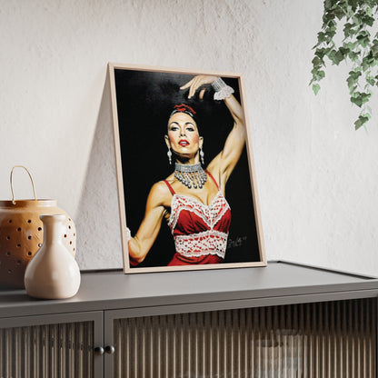 Flamenco Wall Art Framed Print, Dance Themed Decor By QueenNoble