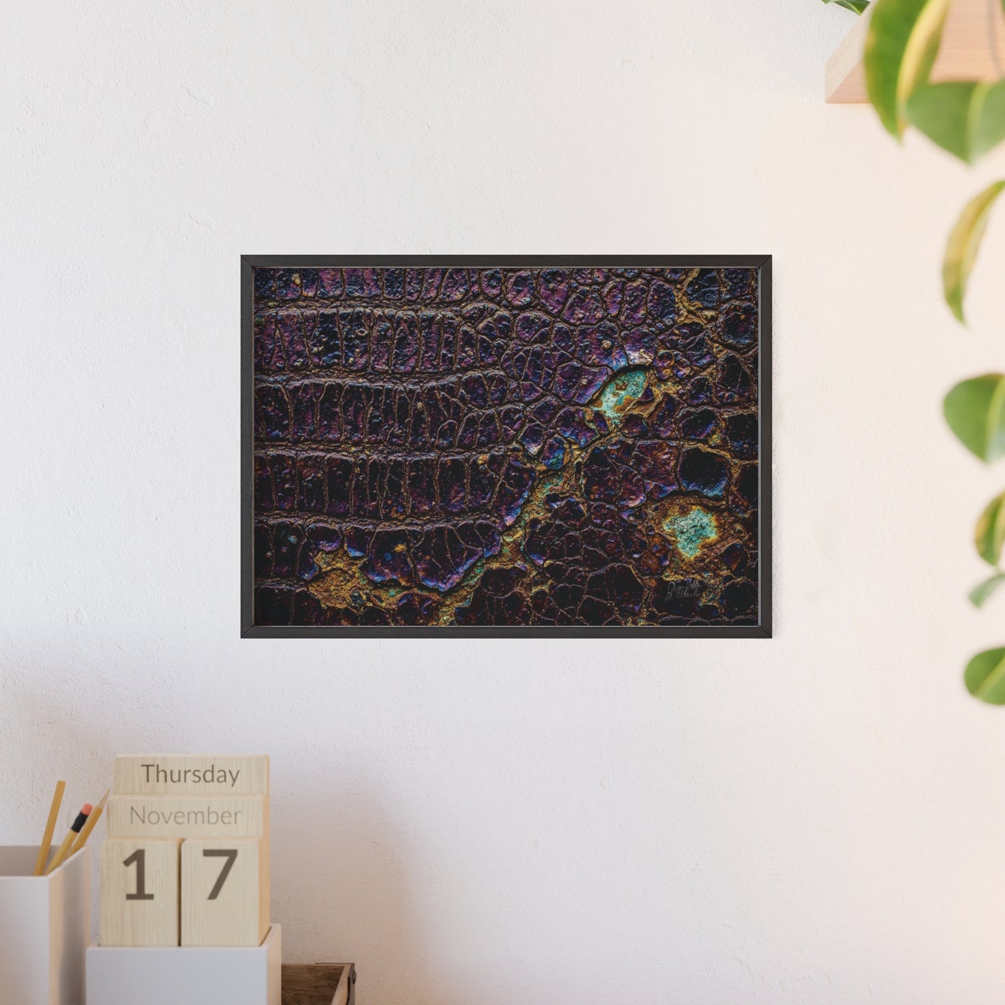Luxurious Crocodile Print Wall Art Framed Posters By QueenNoble