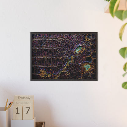 Luxurious Crocodile Print Wall Art Framed Posters By QueenNoble