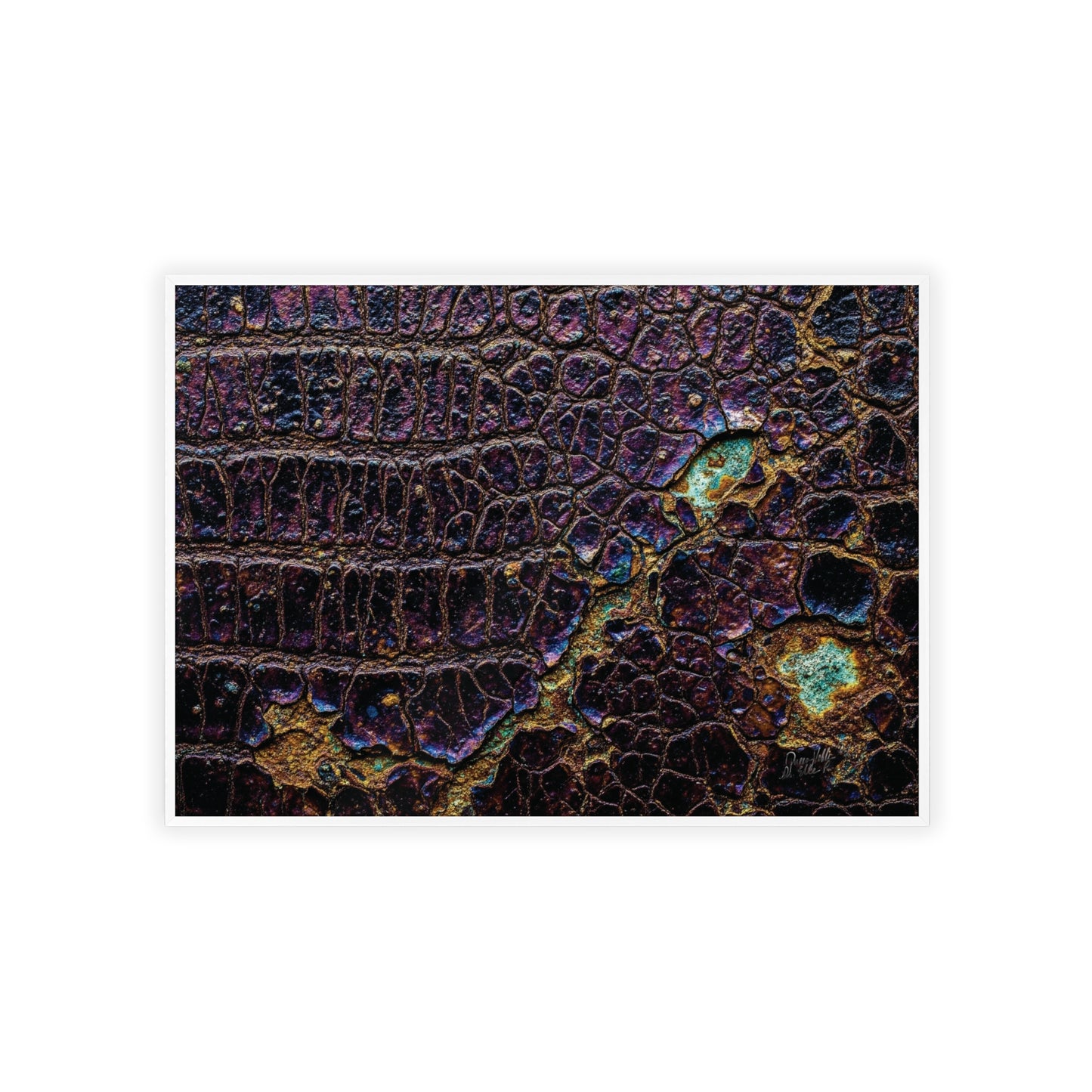 Luxurious Crocodile Print Wall Art Framed Posters By QueenNoble