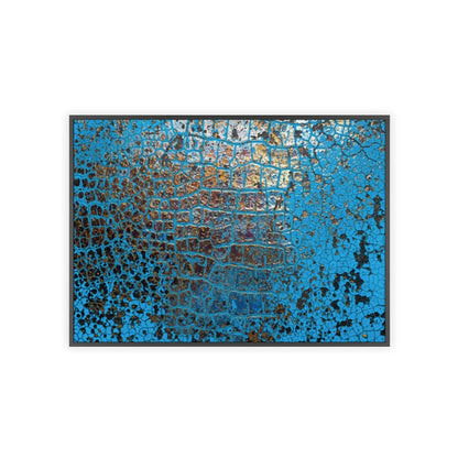 Gallery-Ready Blue Croco Abstract Framed Poster – Modern Wall Art for Home & Office