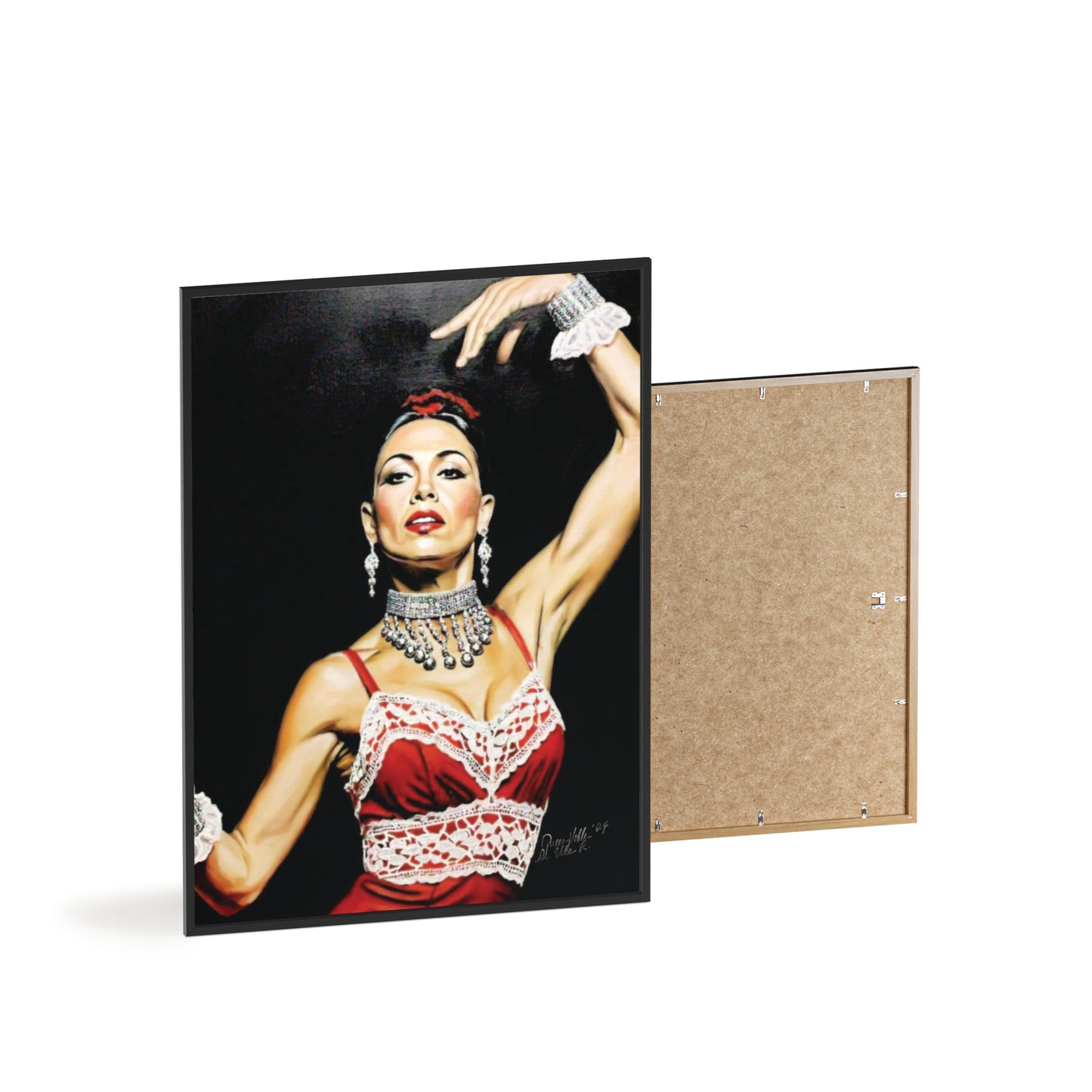 Flamenco Wall Art Framed Print, Dance Themed Decor By QueenNoble