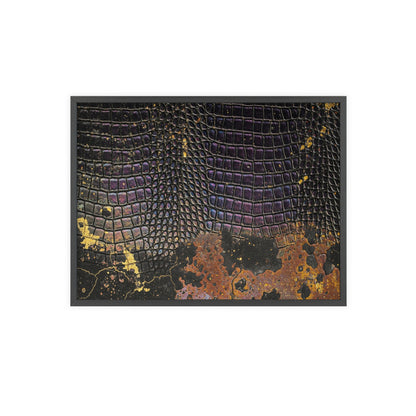 Purple Golden Crocodile Framed Poster Wall Art By QueenNoble