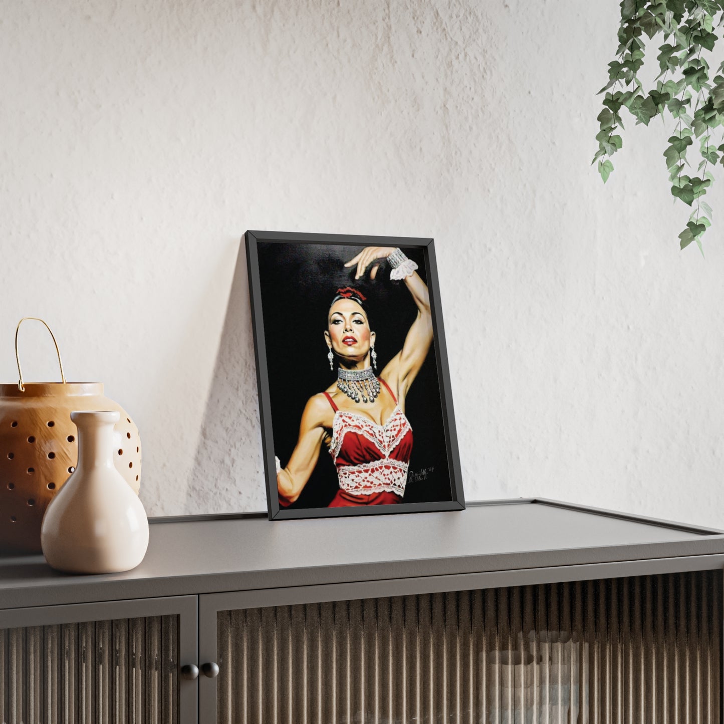 Flamenco Wall Art Framed Print, Dance Themed Decor By QueenNoble