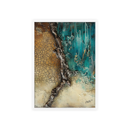 Rustic Framed Art Poster, Nature Inspired Wall Decor By QueenNoble