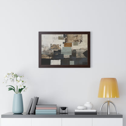 Modern Abstract Framed Poster, Minimalist Wall Art, By Vercmagnus