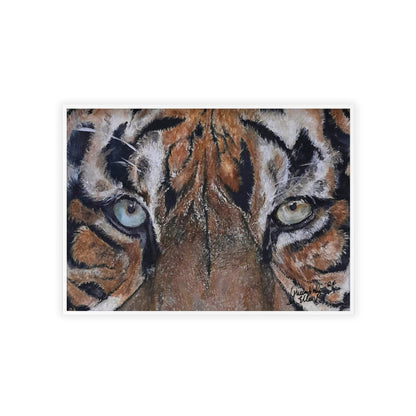 Majestic Tiger Poster with Wooden Frame, Animal Wall Art By QueenNoble