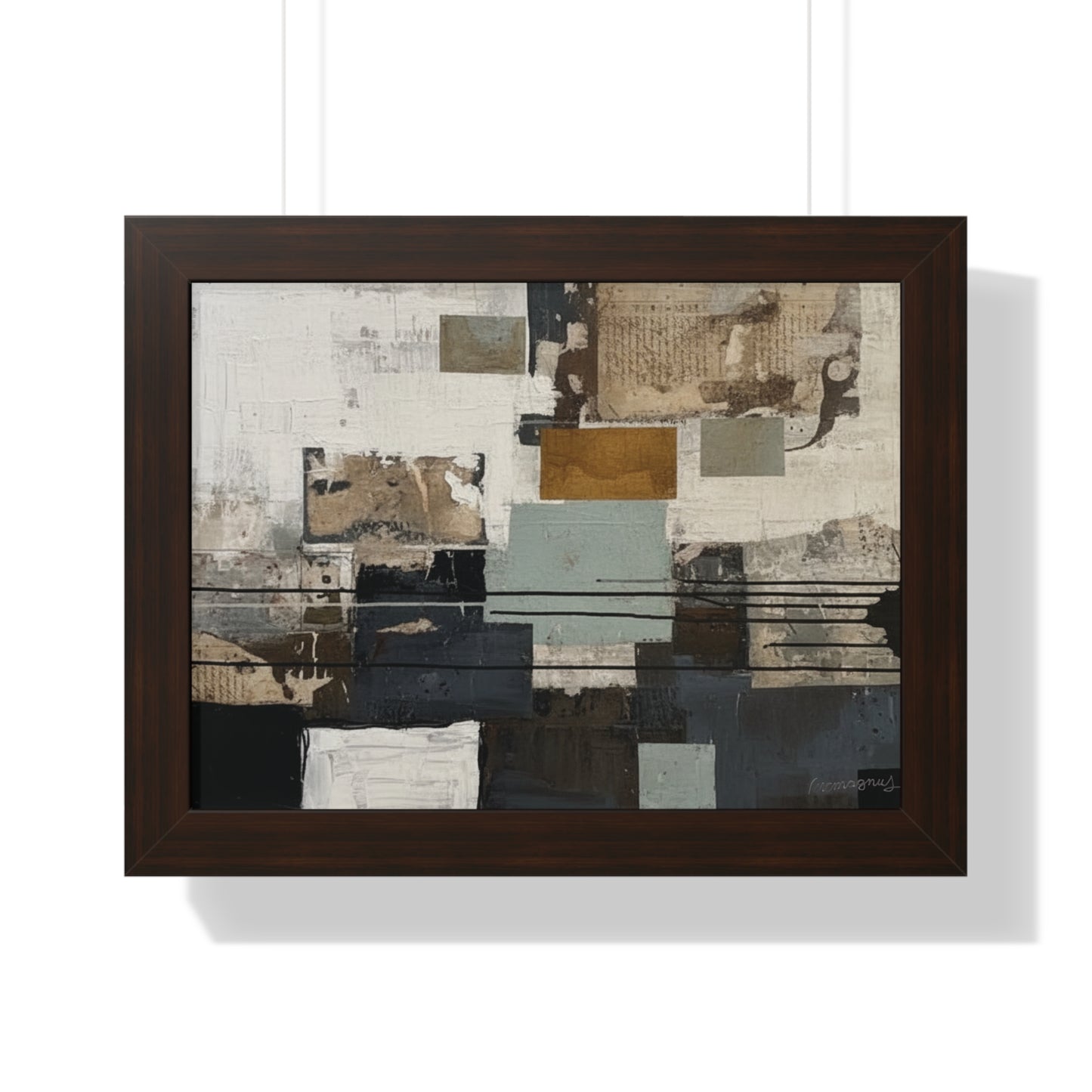 Modern Abstract Framed Poster, Minimalist Wall Art, By Vercmagnus
