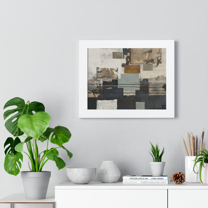 Modern Abstract Framed Poster, Minimalist Wall Art, By Vercmagnus