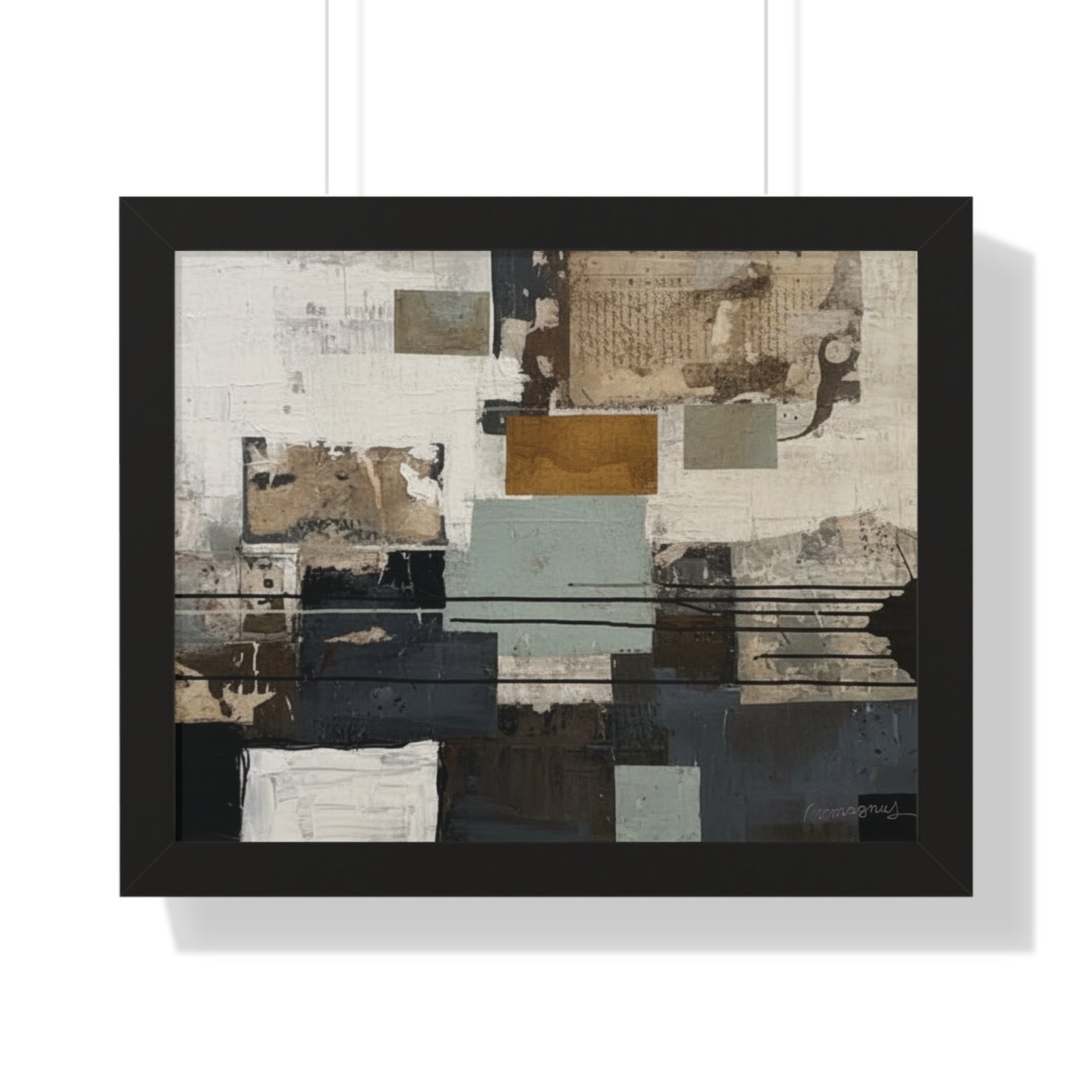 Modern Abstract Framed Poster, Minimalist Wall Art, By Vercmagnus