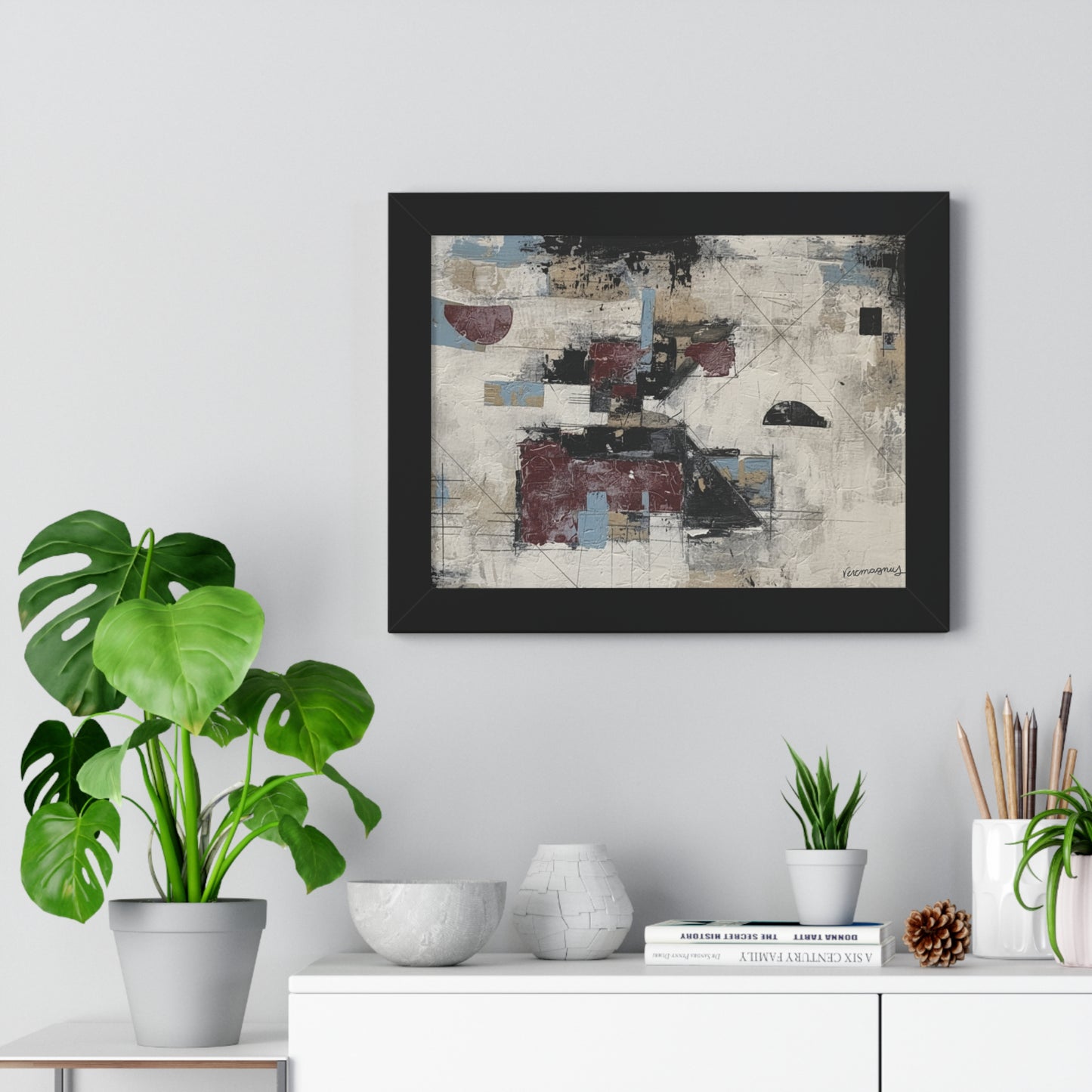 Abstract Framed Poster, Modern Wall Art Print By Vercmagnus