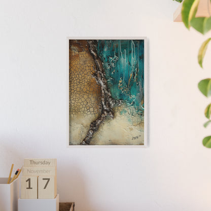 Rustic Framed Art Poster, Nature Inspired Wall Decor By QueenNoble
