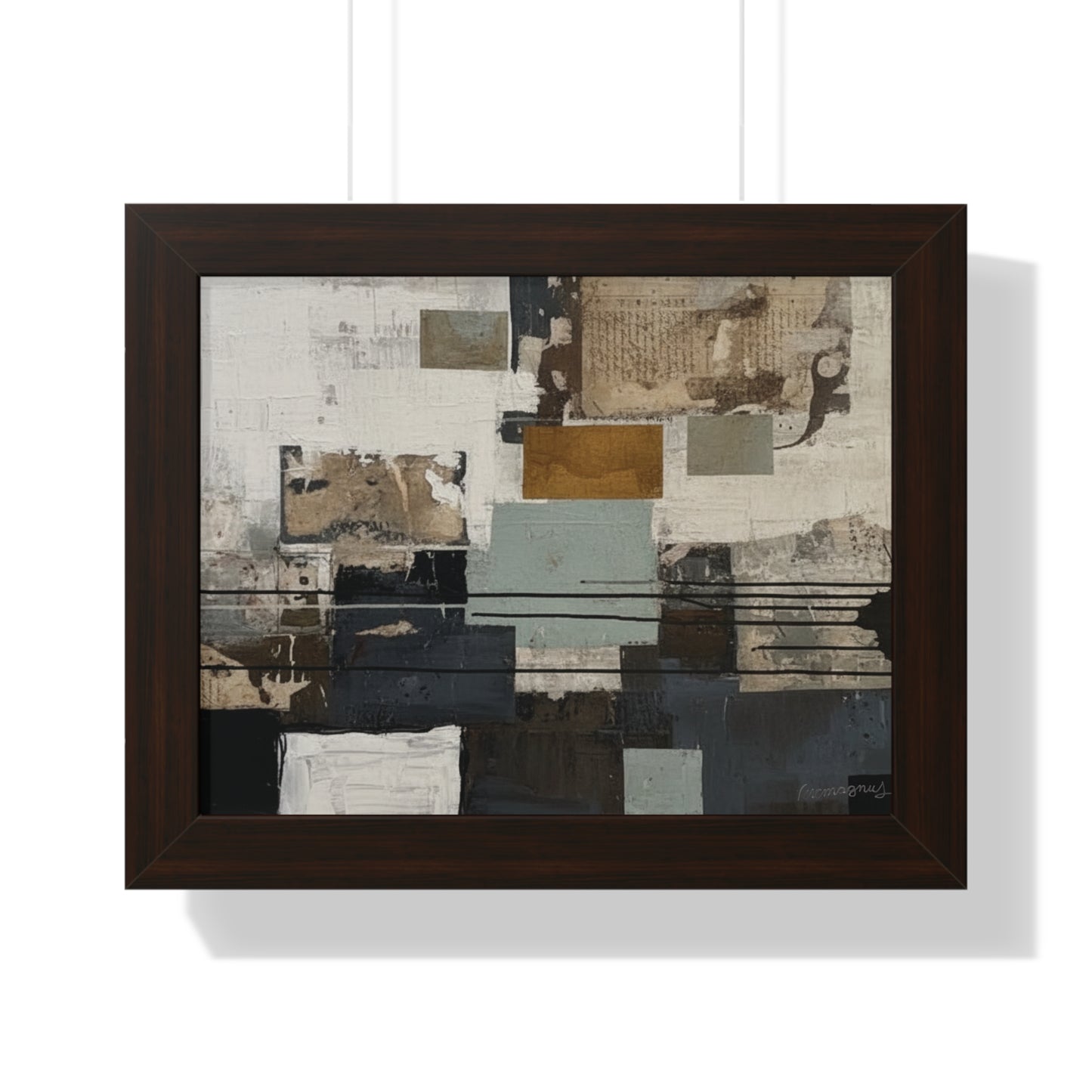 Modern Abstract Framed Poster, Minimalist Wall Art, By Vercmagnus