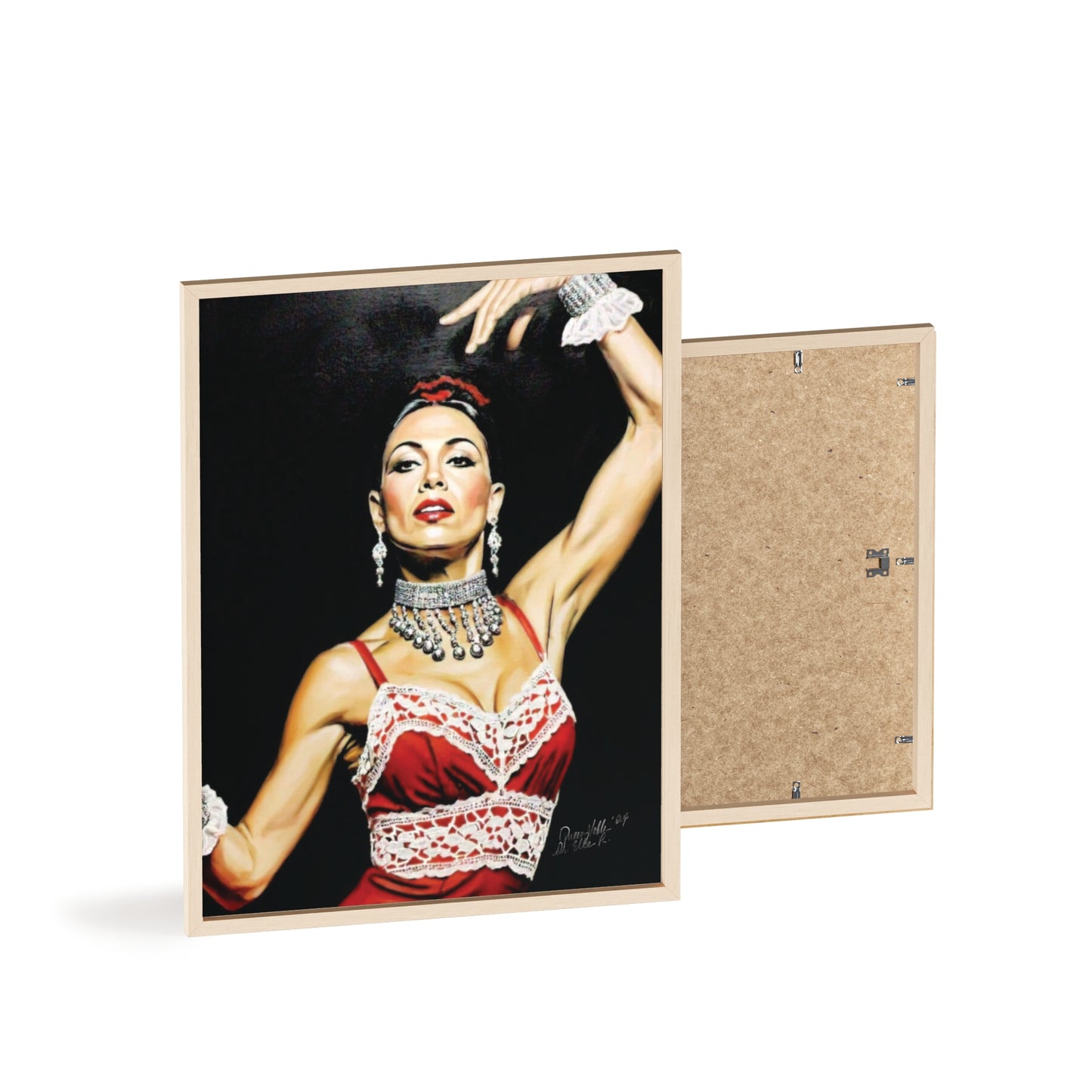 Flamenco Wall Art Framed Print, Dance Themed Decor By QueenNoble