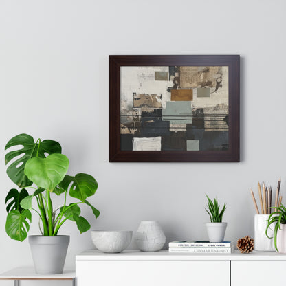 Modern Abstract Framed Poster, Minimalist Wall Art, By Vercmagnus