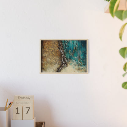 Rustic Framed Art Poster, Nature Inspired Wall Decor By QueenNoble