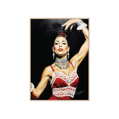 Flamenco Wall Art Framed Print, Dance Themed Decor By QueenNoble
