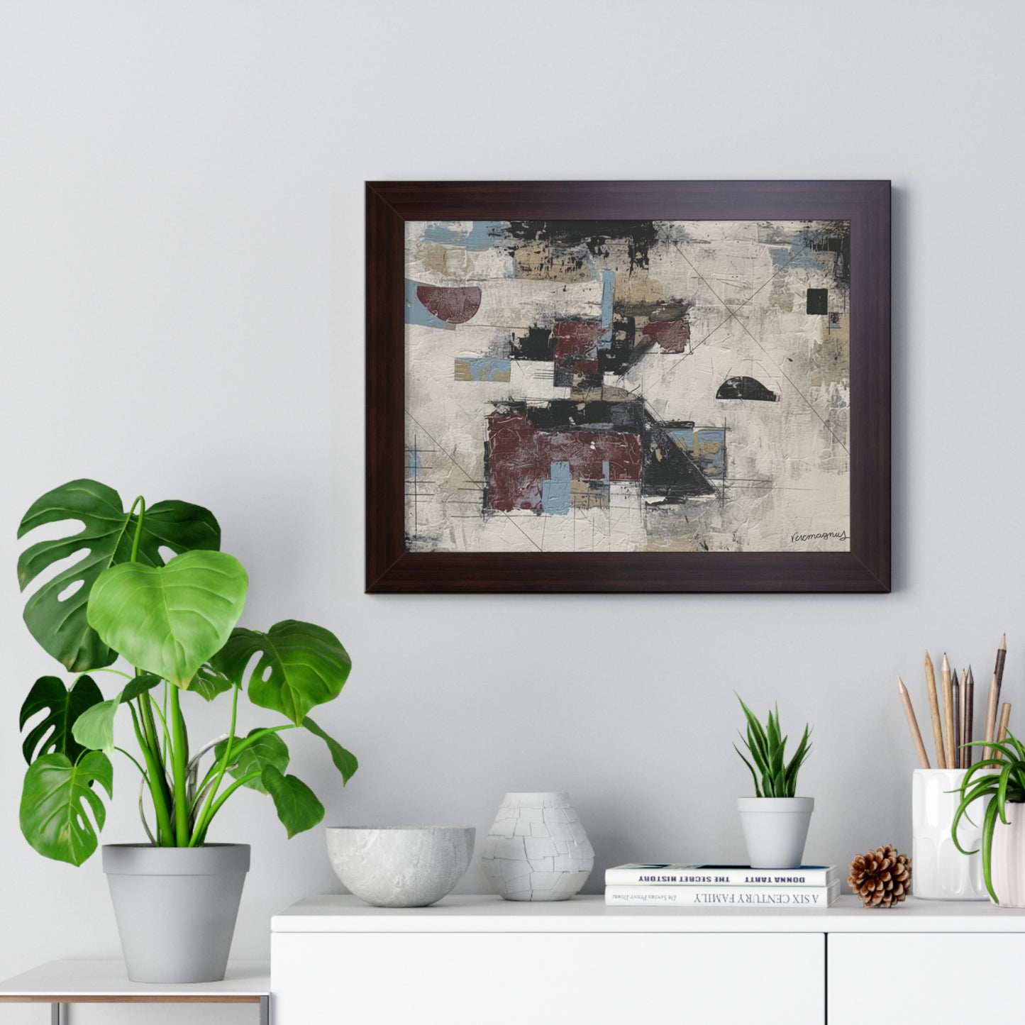 Abstract Framed Poster, Modern Wall Art Print By Vercmagnus