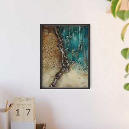 Rustic Framed Art Poster, Nature Inspired Wall Decor By QueenNoble