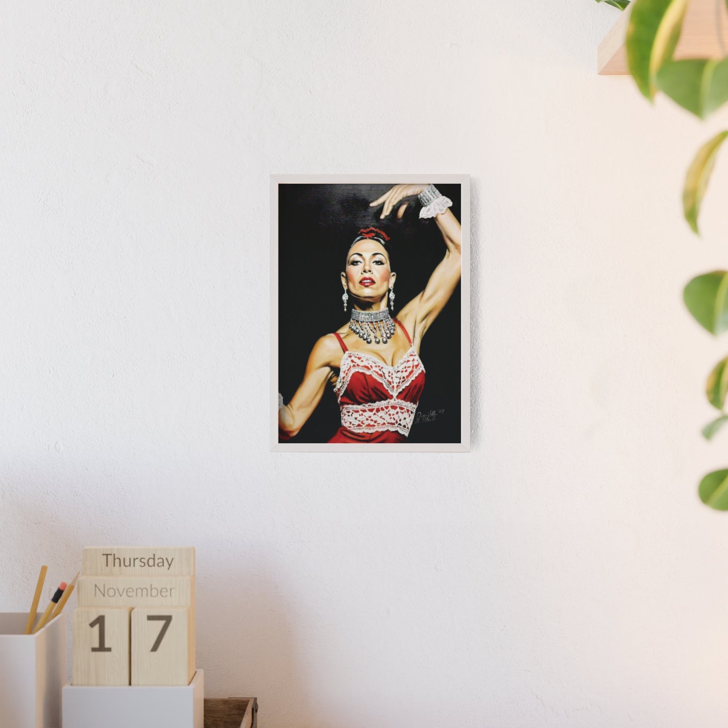 Flamenco Wall Art Framed Print, Dance Themed Decor By QueenNoble