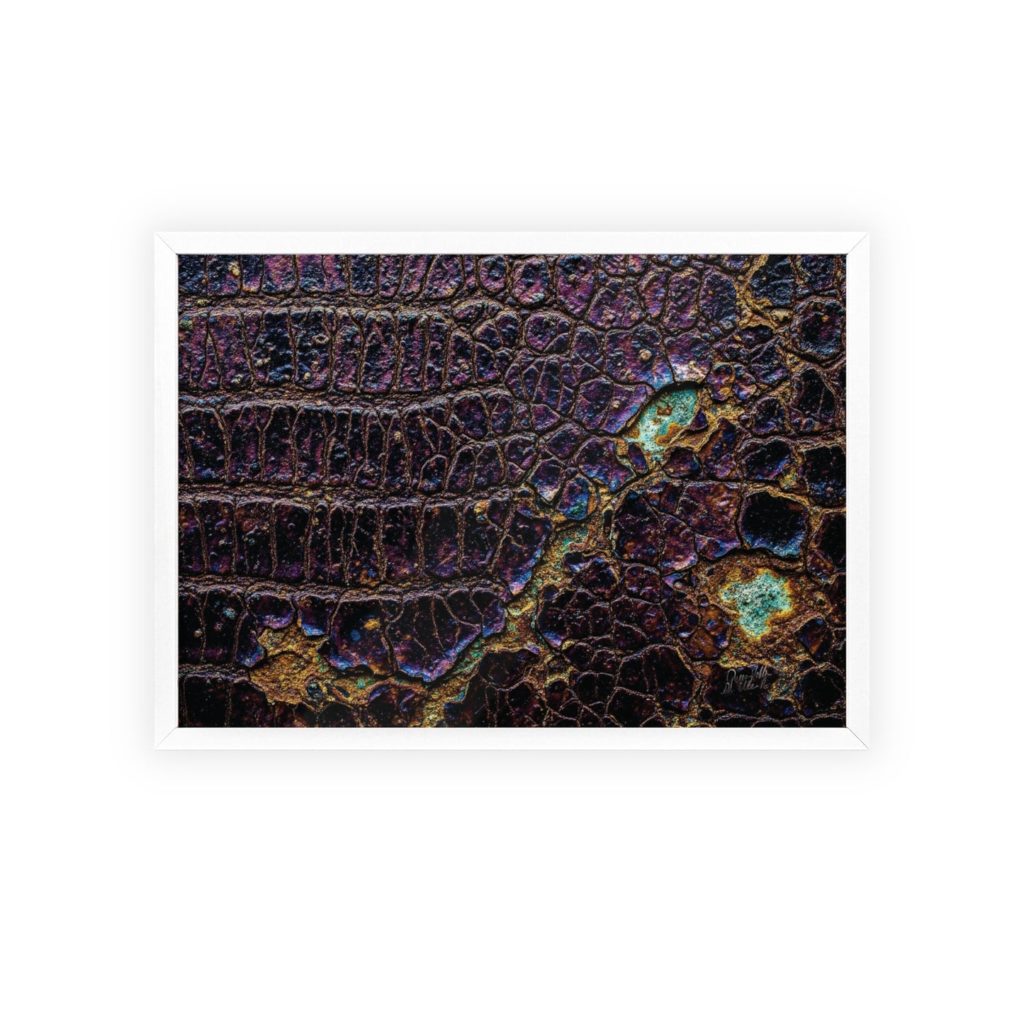 Luxurious Crocodile Print Wall Art Framed Posters By QueenNoble