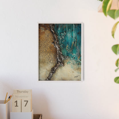 Rustic Framed Art Poster, Nature Inspired Wall Decor By QueenNoble