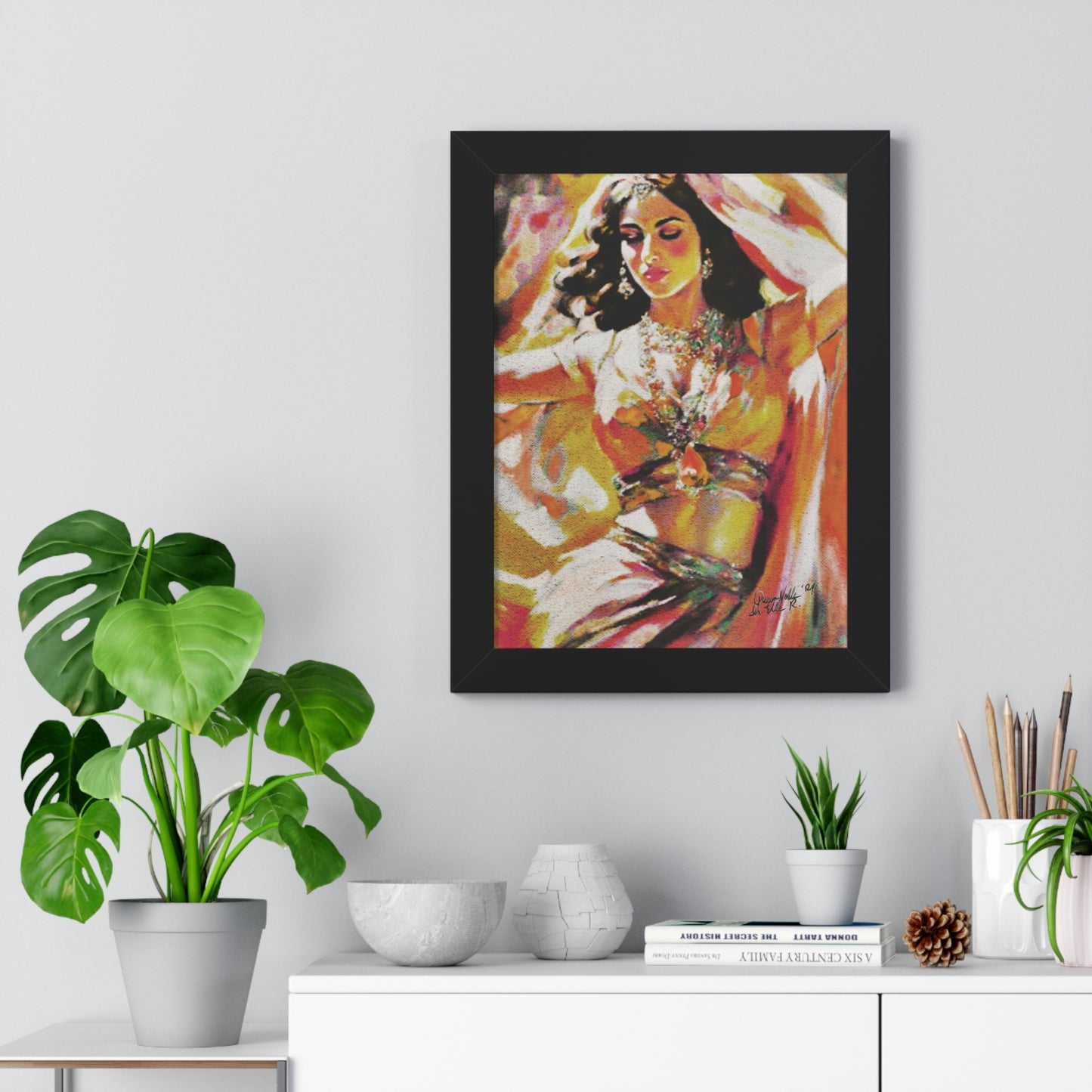 Gypsy Framed Art Print, Bohemian Home Decor By QueenNoble