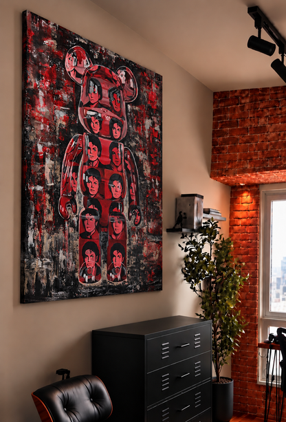 Michael Jackson Painting By Vercmagnus Beat It Bearbrick Inspired 