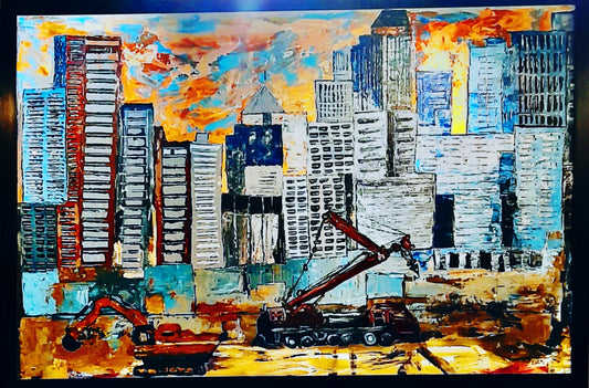 Makati Cityscape Original Painting Contemporary Modern Landcape 
