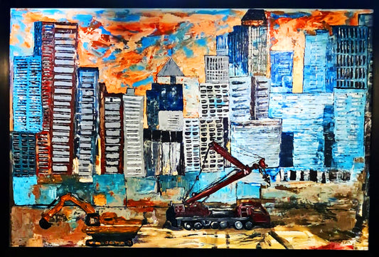Makati Cityscape Original Painting Contemporary Modern Landcape 