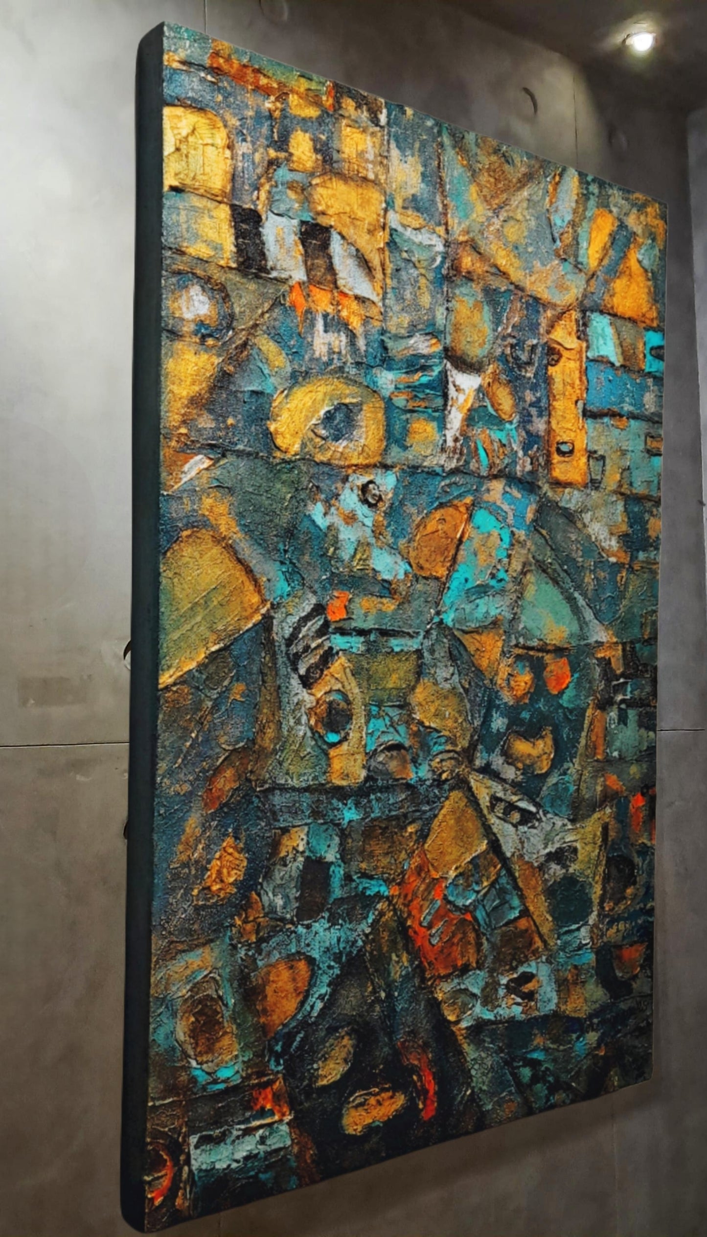 The Hidden Treasure Textured Rustic Abstract Original Painting