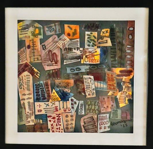 Collage Handmade Handpainted Original Framed Art With Certificate By Vercmagnus