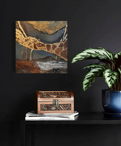 Contemporary Modern Abstract With Gold Leaf Original Painting With Certificate