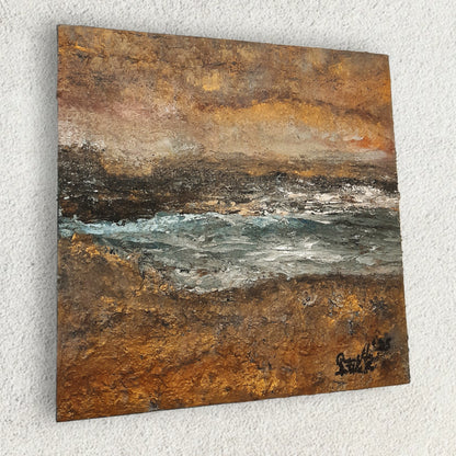 2in1 Sculpture Painting Textured Rustic Original Abstract Art There Is Rest