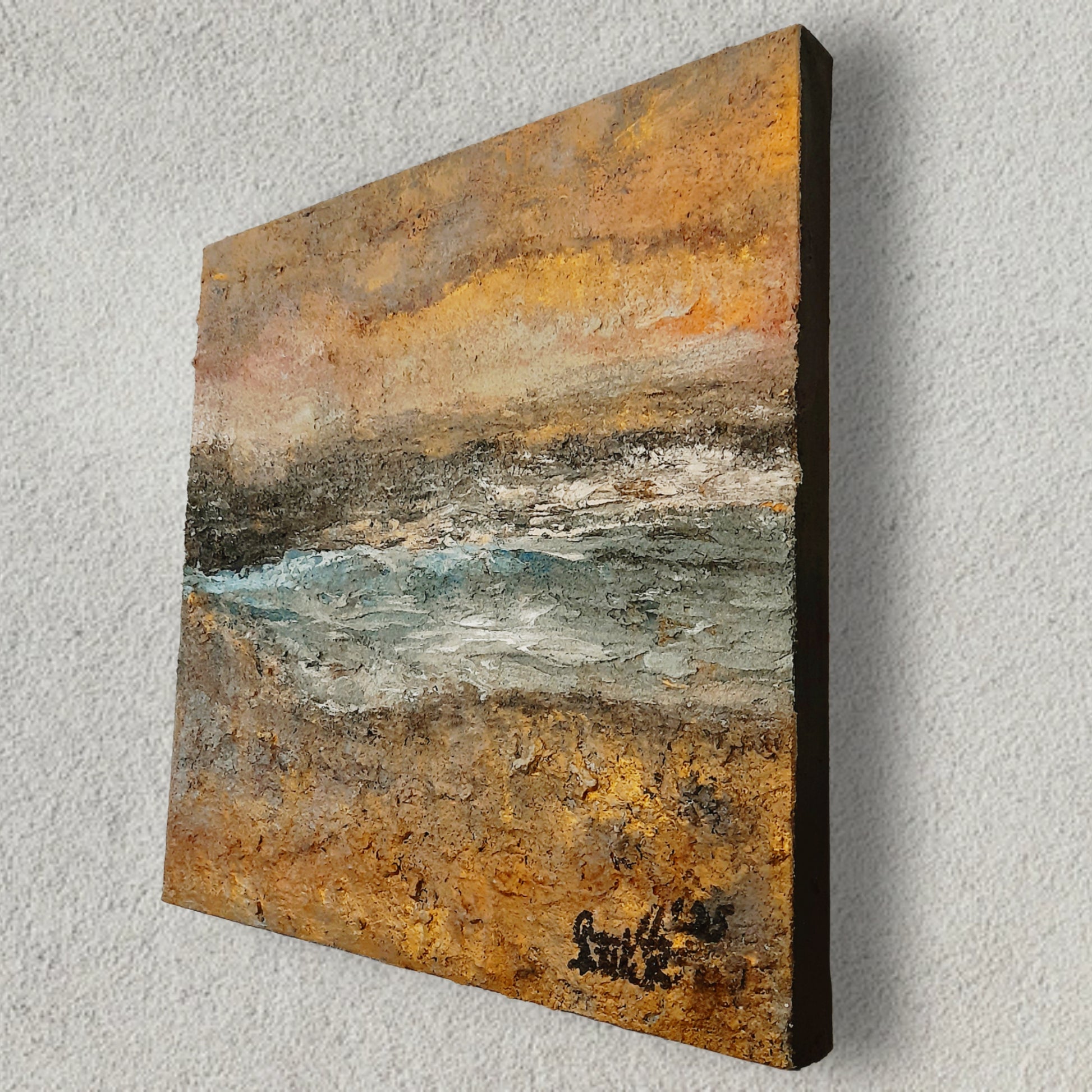 2in1 Sculpture Painting Textured Rustic Original Abstract Art There Is Rest