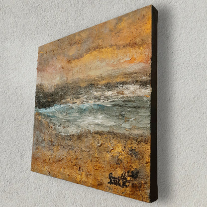 2in1 Sculpture Painting Textured Rustic Original Abstract Art There Is Rest