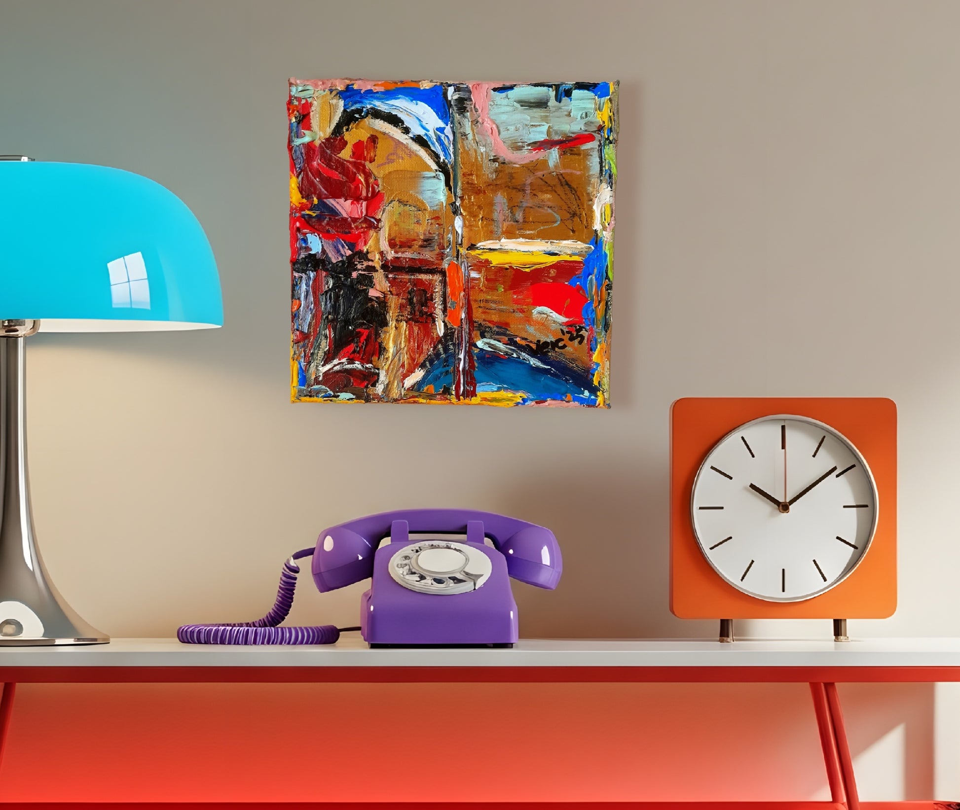 Colorful Abstract Original Painting - Gift Series By Vercmagnus Volume 5