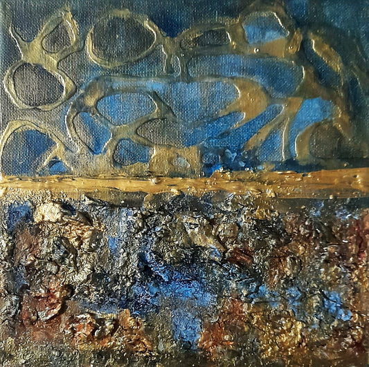 Rustic Abstract Art Mixed Media Original Artwork - Gift Series
