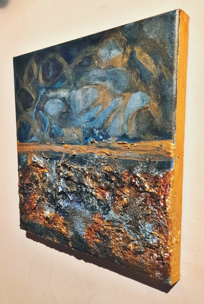 Rustic Abstract Art Mixed Media Original Artwork - Gift Series