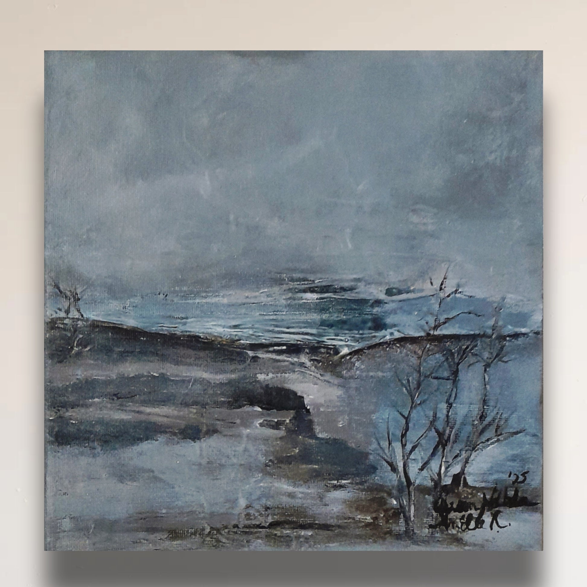 Triptych Original Landscape Painting - The Secret Life Can Offer By QueenNoble