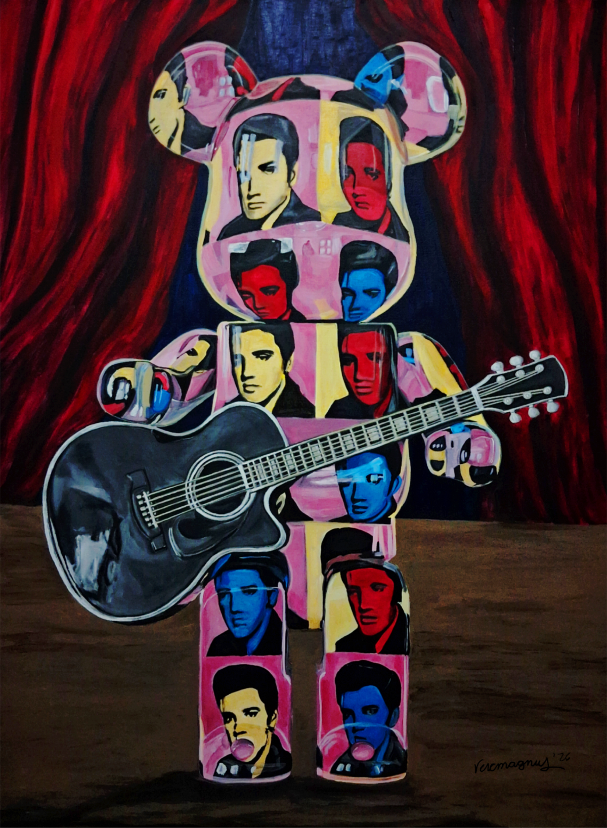 Who's The Real Elvis Presley Please Stand Up Pop Art Painting By Vercmagnus 
