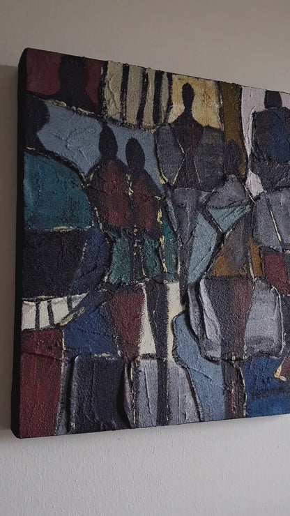 Abstract Art Original Painting Street Walks By Vercmagnus