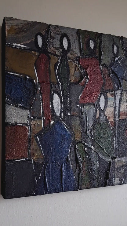 The Night Out Abstract Painting Original Art By Vercmagnus