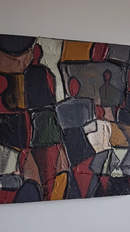 The Fashion Show Abstract Painting Original Art By Vercmagnus