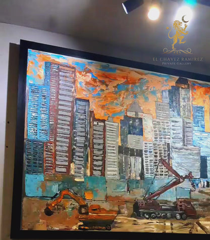 Makati Cityscape Original Painting Contemporary Modern Landcape 