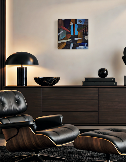 The Designer By Vercmagnus Illusion Abstract Painting With Genuine Leather